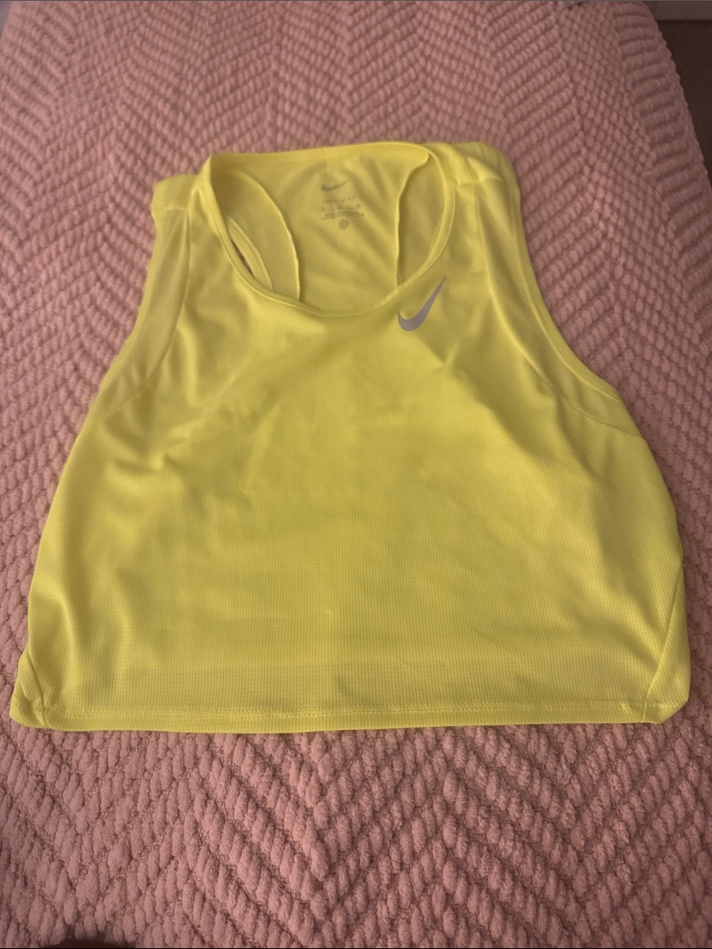 Nike Women's Bright Yellow Racerback Crop Tank